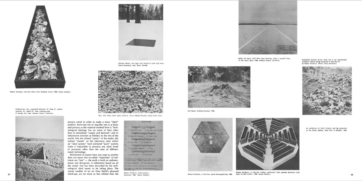 A Sedimentation of the Mind: Earth Proposals, Robert Smithson