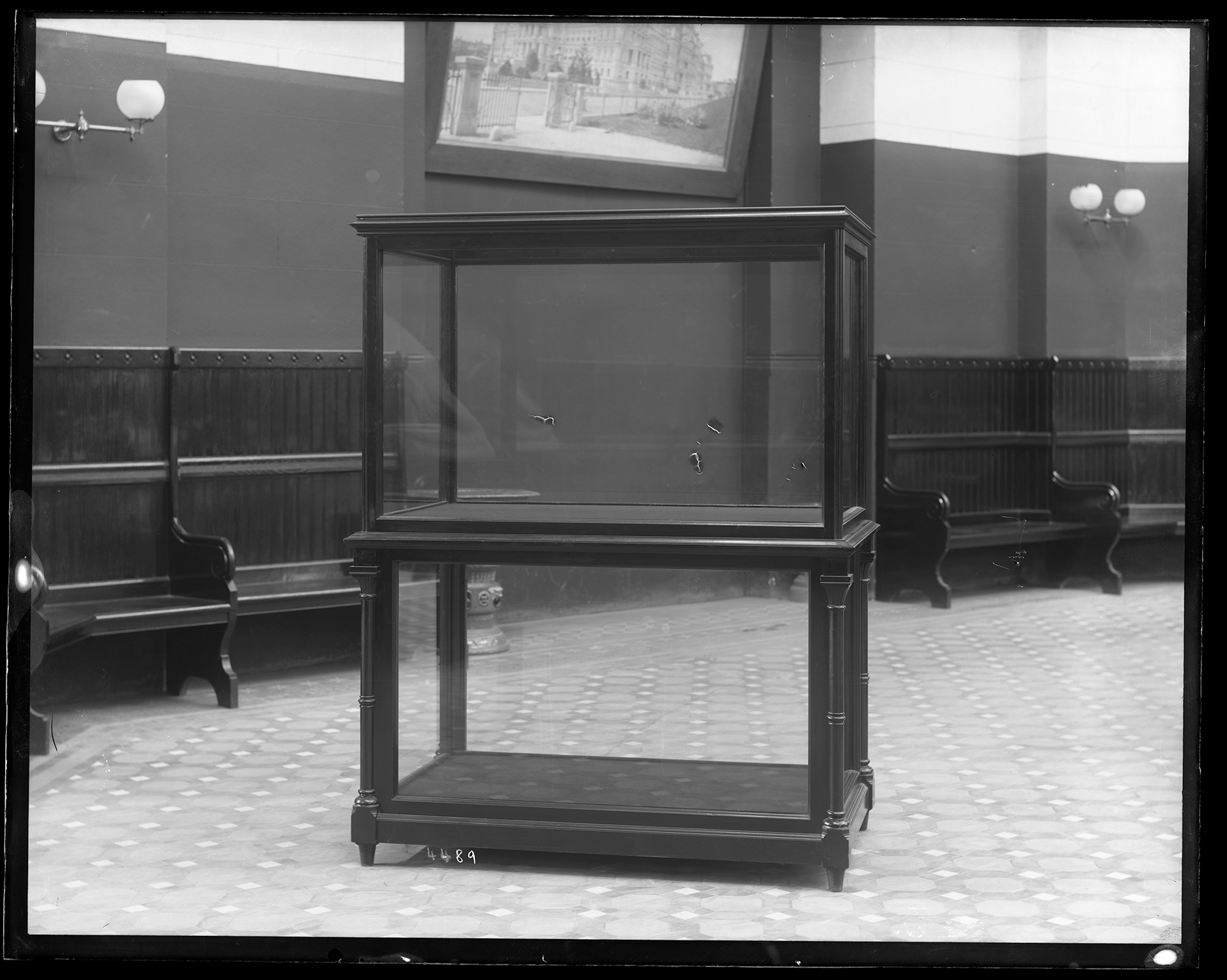 Empty Exhibit Cases, Smithsonian Institution Archives