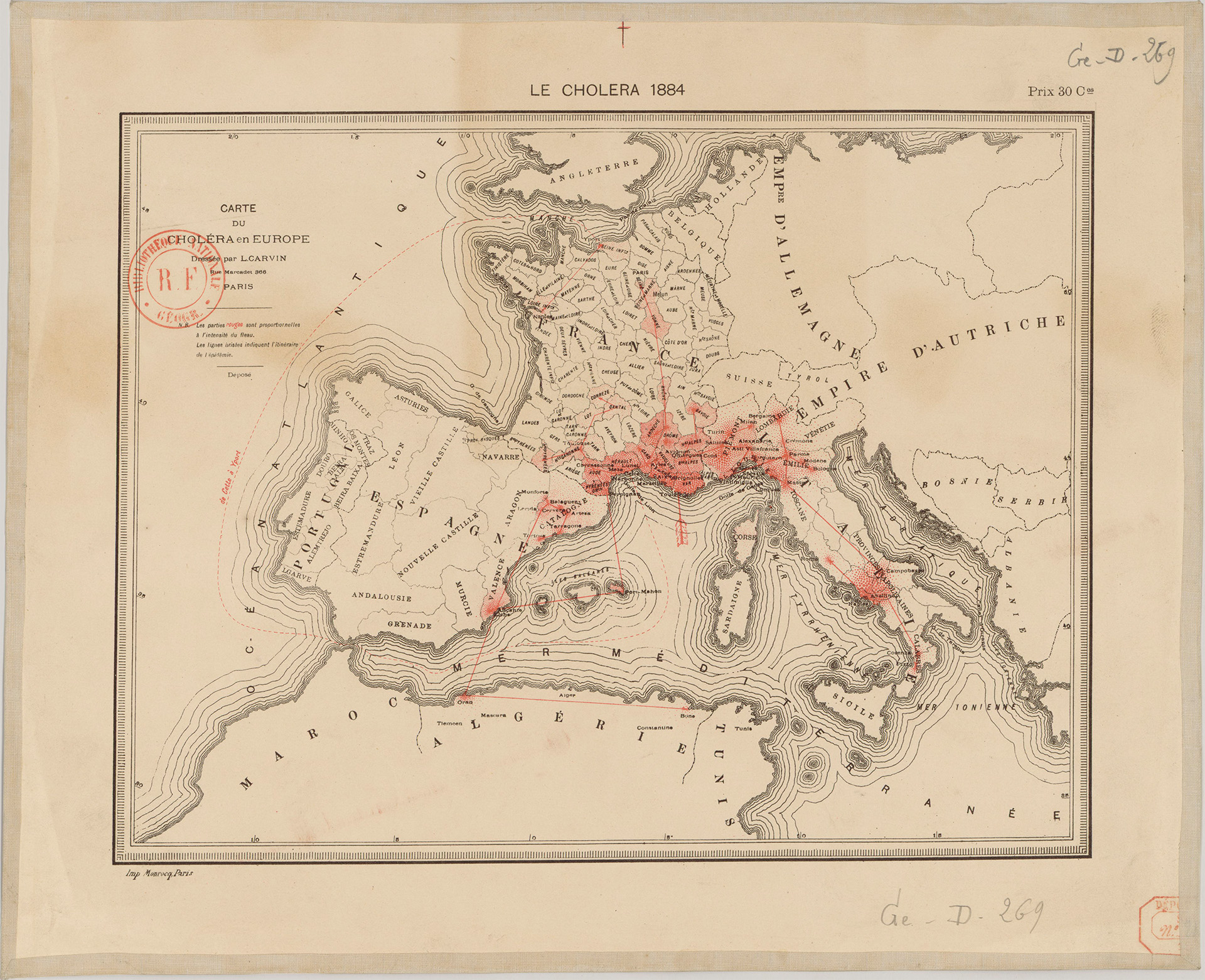 1884 Cholera map