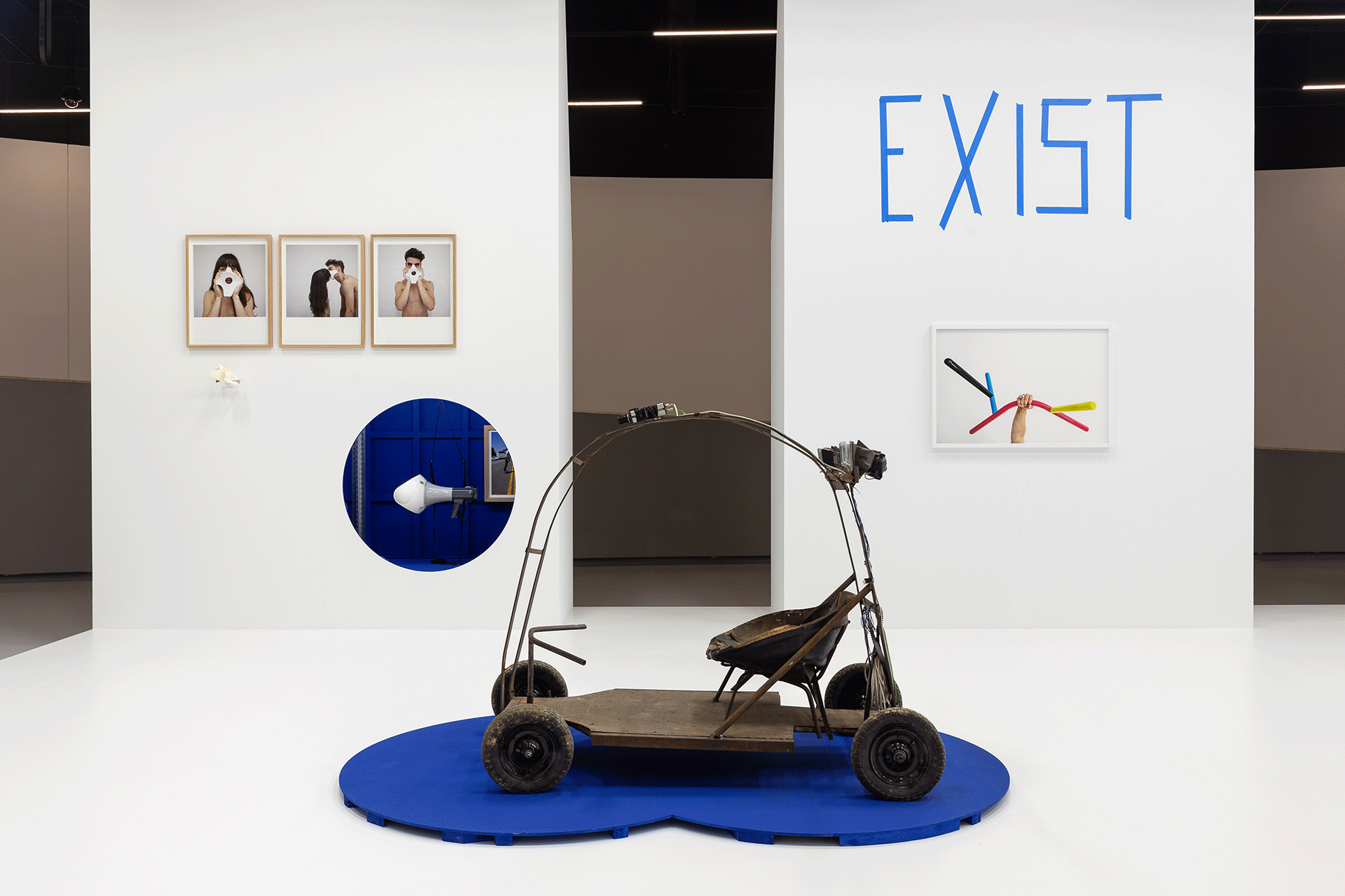 View of the exhibition EXIST/RESIST, Didier Fiúza Faustino, at maat, 2023. (Photo: Bruno Lopes)